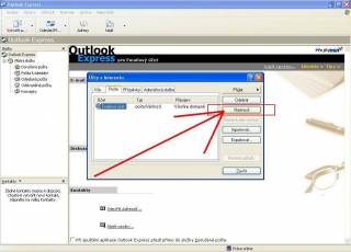 Změna nastavení poštovního účtu - Outlook Express