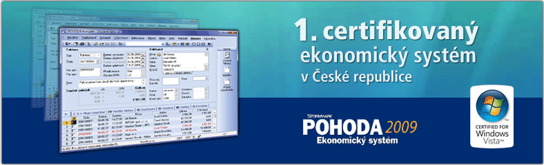 1. ekonomický systém v ČR certifikovaný pro Windows Vista
