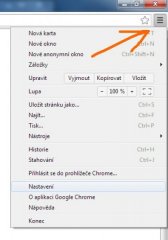 Vymazání cache prohlížeče - Google Chrome