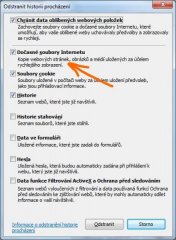 Vymazání cache prohlížeče - Microsoft Explorer 9