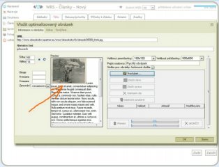 Vložení obrázku do článku (klidně přímo z fotoaparátu)
